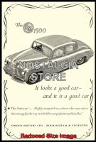 The SM 1500, 1952. singer-motors Advert - Retro Car Ads - The Nostalgia Store